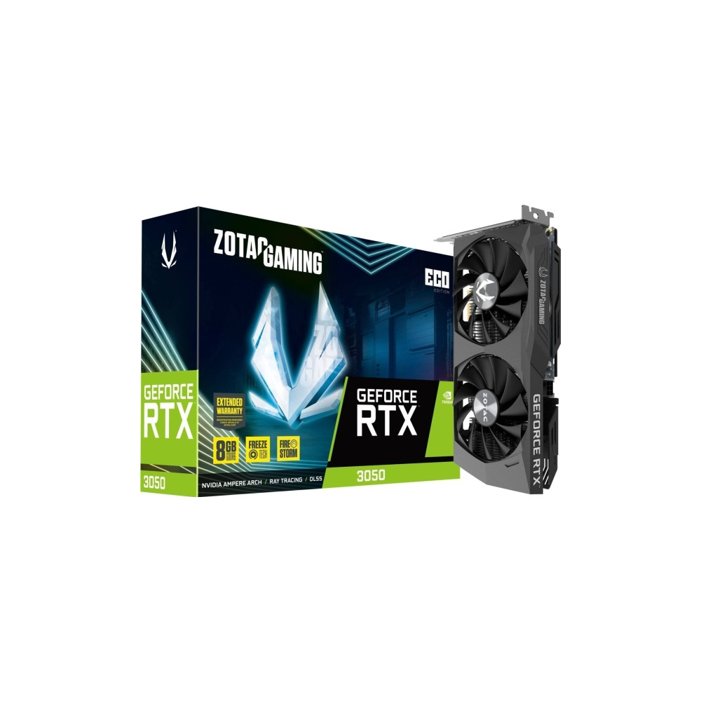 Produktbild för ZOTAC GAMING GeForce RTX 3050 ECO - grafikkort - GF RTX 3050 - 8 GB