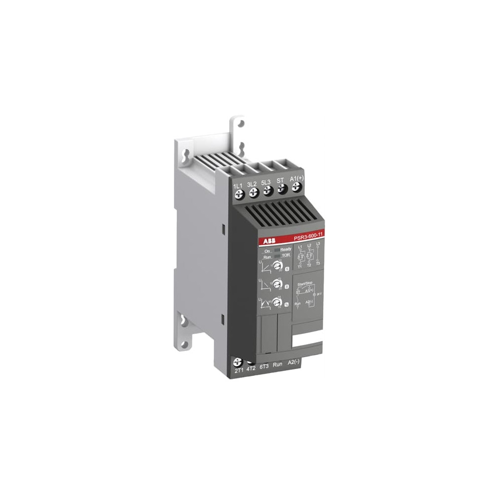 Produktbild för ABB PSR3-600-11, Grå, IP20, 3,9 A, 114 x 45 x 140 mm, 400 g,...
