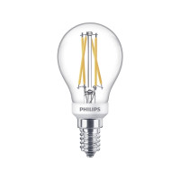 Produktbild för Philips - LED-glödlampa med filament - form: P45 - klar finish - E14 - 2.5 W - varmt vitt ljus - 2200-2700 K