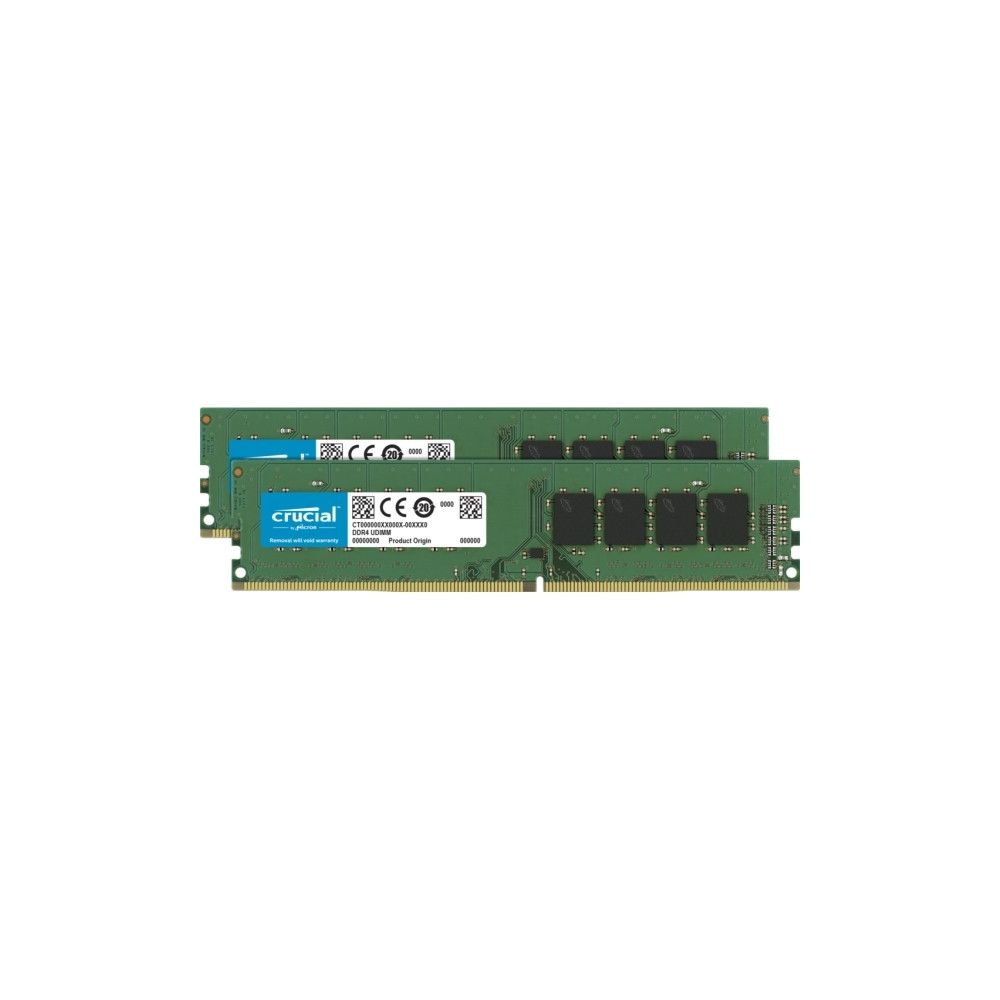 Produktbild för Crucial - DDR4 - sats - 16 GB: 2 x 8 GB - DIMM 288-pin - 3200 MHz / PC4-25600 - ej buffrad