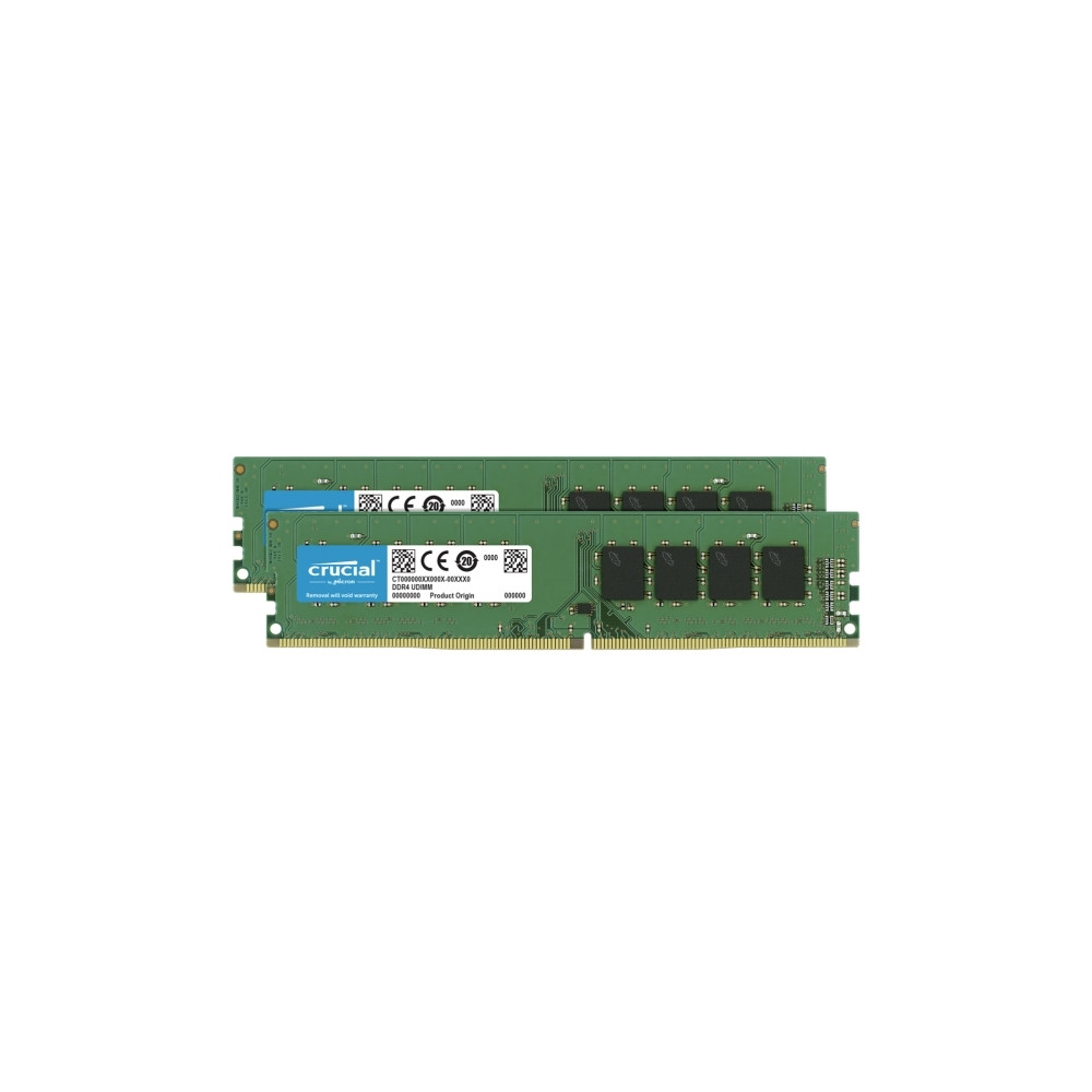 Produktbild för Crucial - DDR4 - sats - 16 GB: 2 x 8 GB - DIMM 288-pin - 3200 MHz / PC4-25600 - ej buffrad