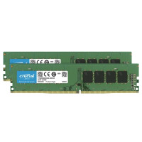 Produktbild för Crucial - DDR4 - sats - 16 GB: 2 x 8 GB - DIMM 288-pin - 3200 MHz / PC4-25600 - ej buffrad