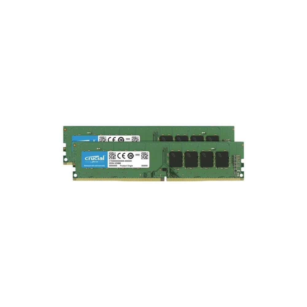 Produktbild för Crucial - DDR4 - sats - 16 GB: 2 x 8 GB - DIMM 288-pin - 3200 MHz / PC4-25600 - ej buffrad