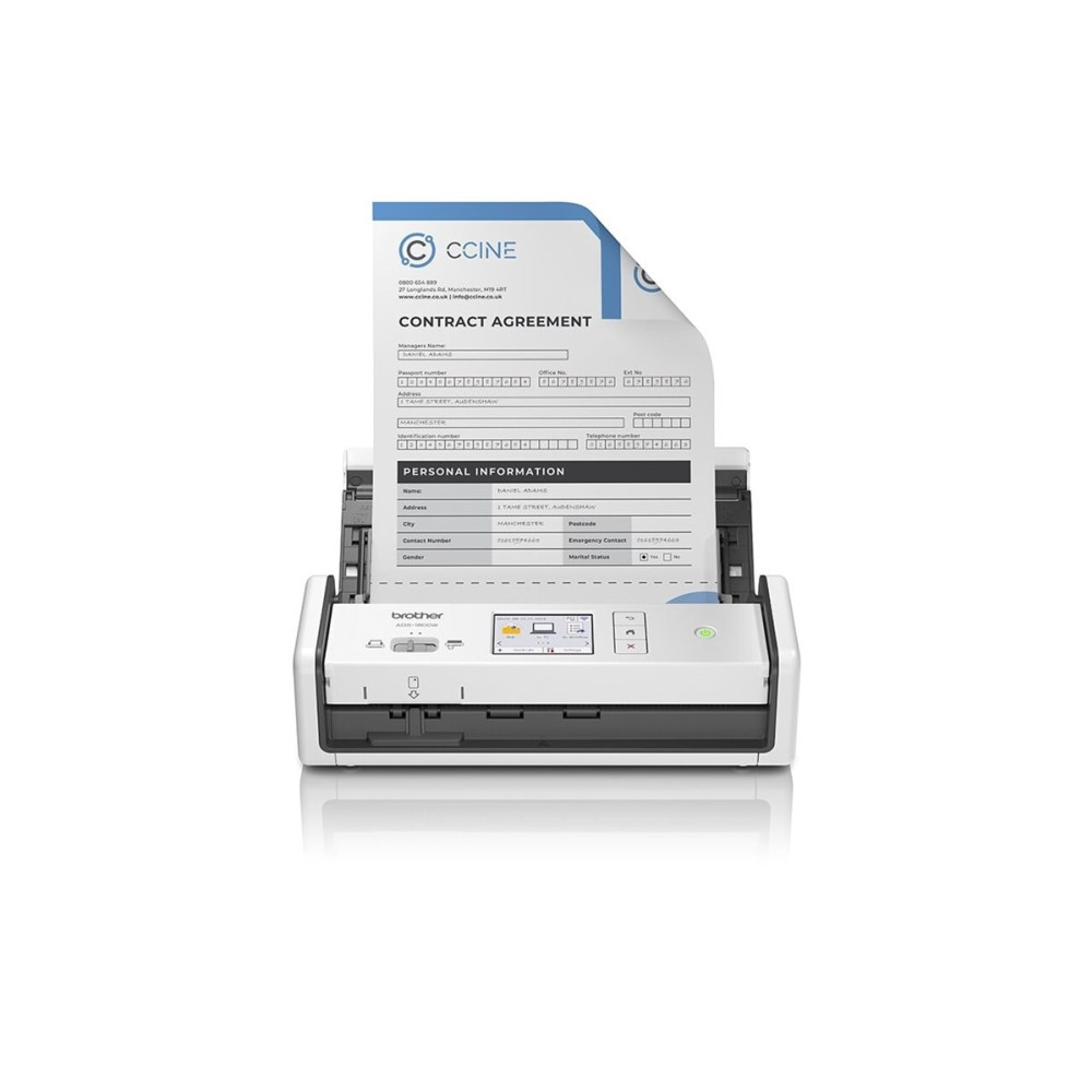 Produktbild för Brother ADS-1800W - dokumentskanner - bärbar - Wi-Fi(n), USB 2.0 (Host), USB-C 3.2 Gen 1