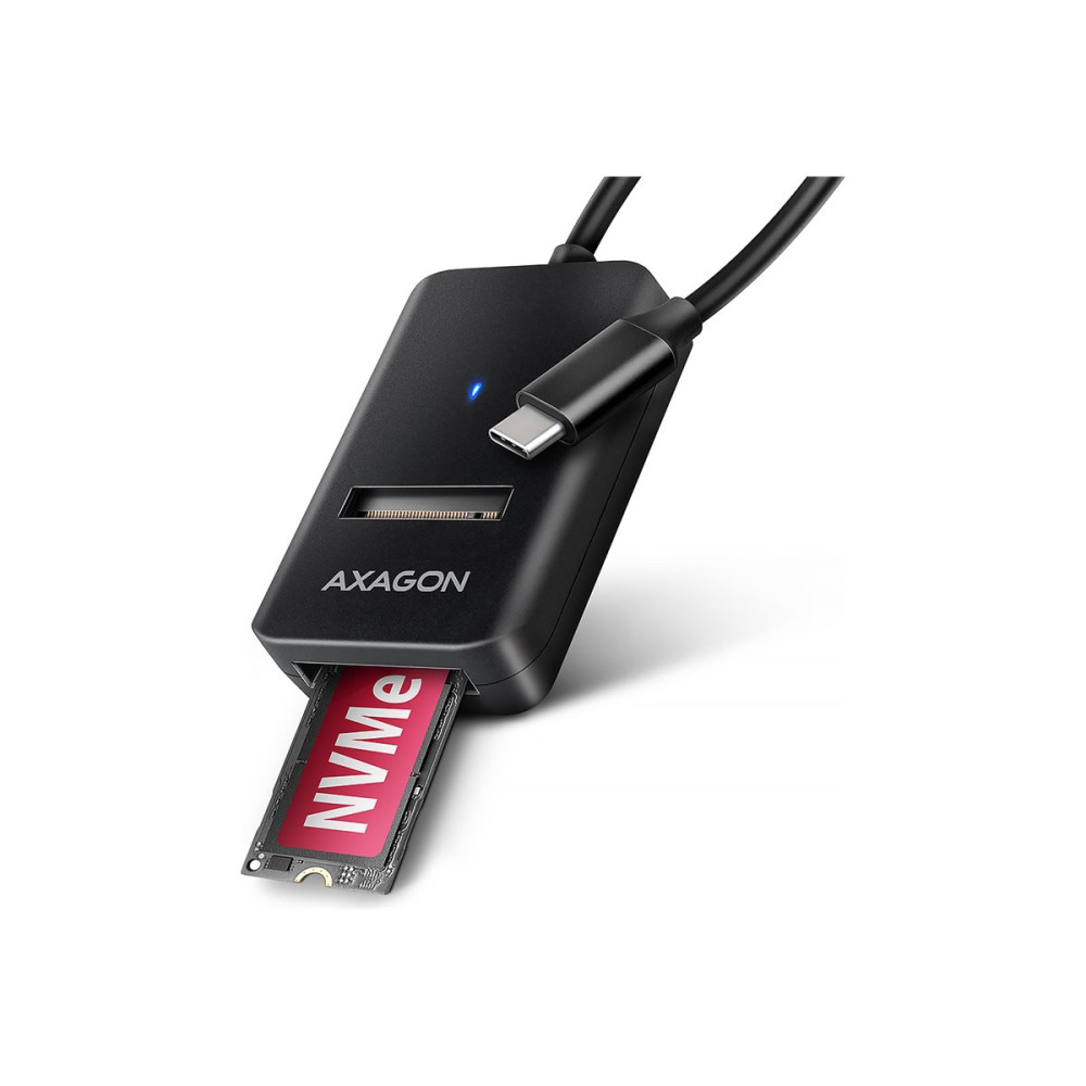 Produktbild för AXAGON - gränssnittsadapter - M.2 Card (PCIe NVMe & SATA) - USB-C