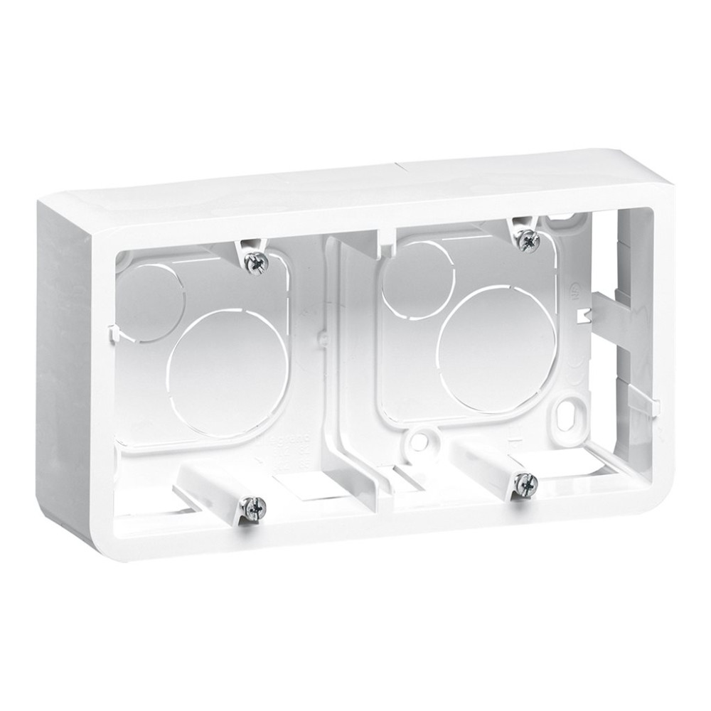 Produktbild för Legrand Mosaic ytmonteringsbox för nätverk - 4, 5 or 2x2 horizontal modules