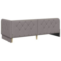 Produktbild för Hörn Sängram Taupe 80 x 200 cm tyg