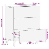 Produktbild för Förvaringsskåp Flerfärgsdesign 60 x 33,5 x 75 cm