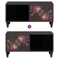 Produktbild för Kaffeebord Flerfärgsdesign 80 x 50 x 40 cm Massivt mangoträ