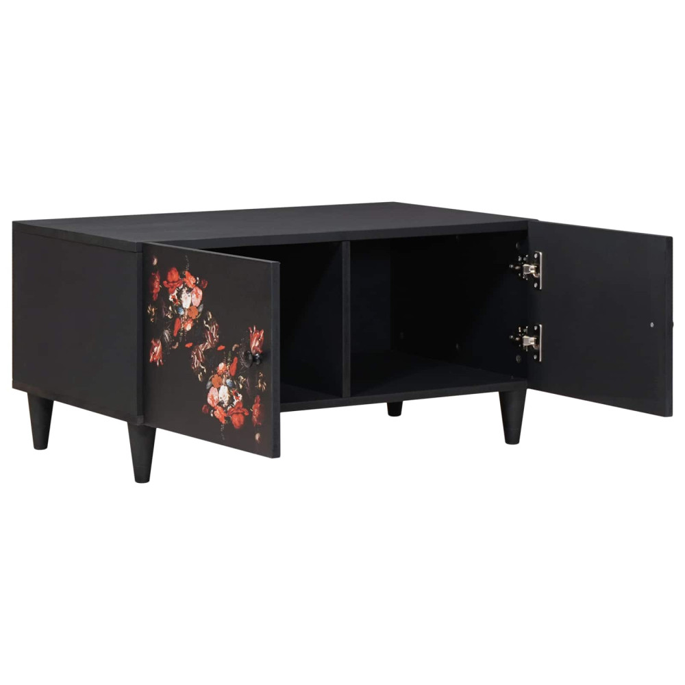 Produktbild för Kaffeebord Flerfärgsdesign 80 x 50 x 40 cm Massivt mangoträ