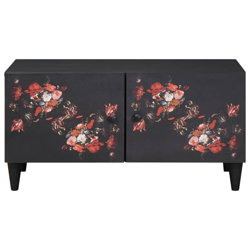 Produktbild för Kaffeebord Flerfärgsdesign 80 x 50 x 40 cm Massivt mangoträ