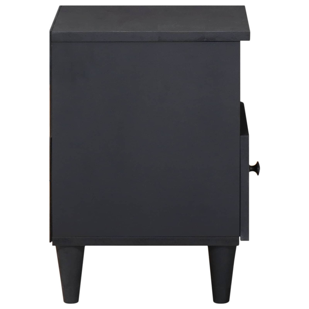 Produktbild för Sängbord med låda 2 pcs Brun 40 x 33 x 46 cm Massivt mangoträ