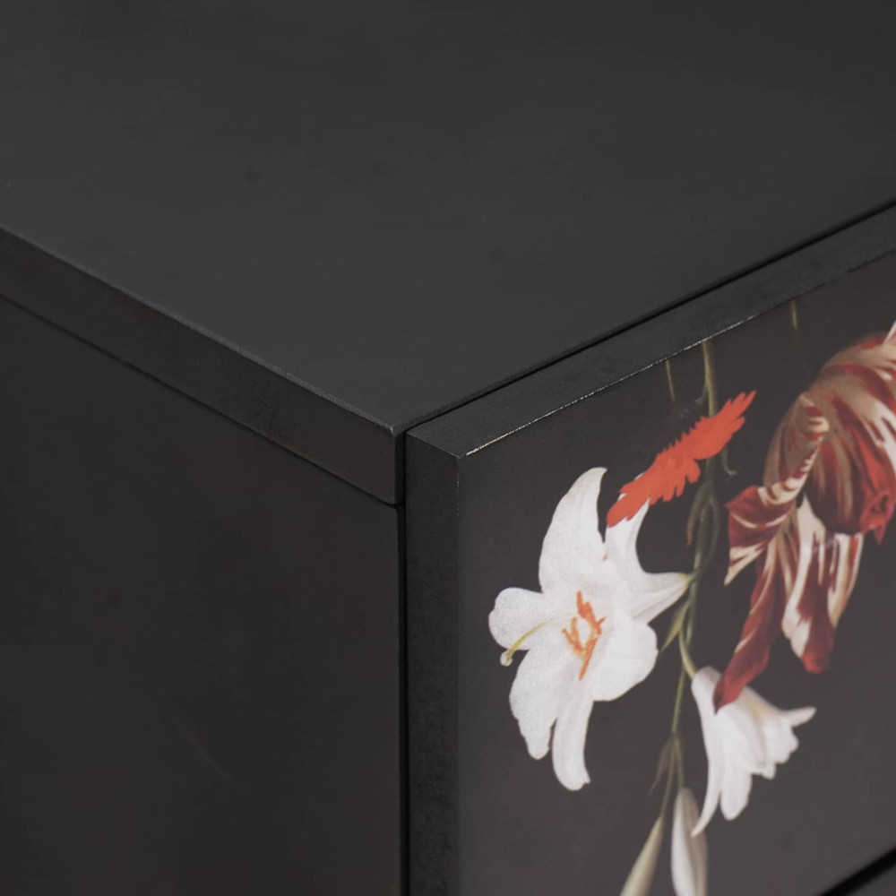 Produktbild för Sängbord Flerfärgsdesign 50 x 33 x 60 cm Massivt mangoträ