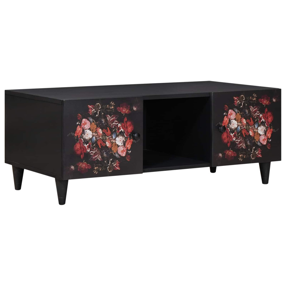 Produktbild för Kaffeebord Flerfärgsdesign 100 x 54 x 40 cm Massivt mangoträ