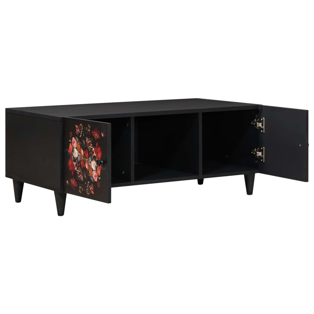 Produktbild för Kaffeebord Flerfärgsdesign 100 x 54 x 40 cm Massivt mangoträ
