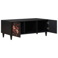 Produktbild för Kaffeebord Flerfärgsdesign 100 x 54 x 40 cm Massivt mangoträ