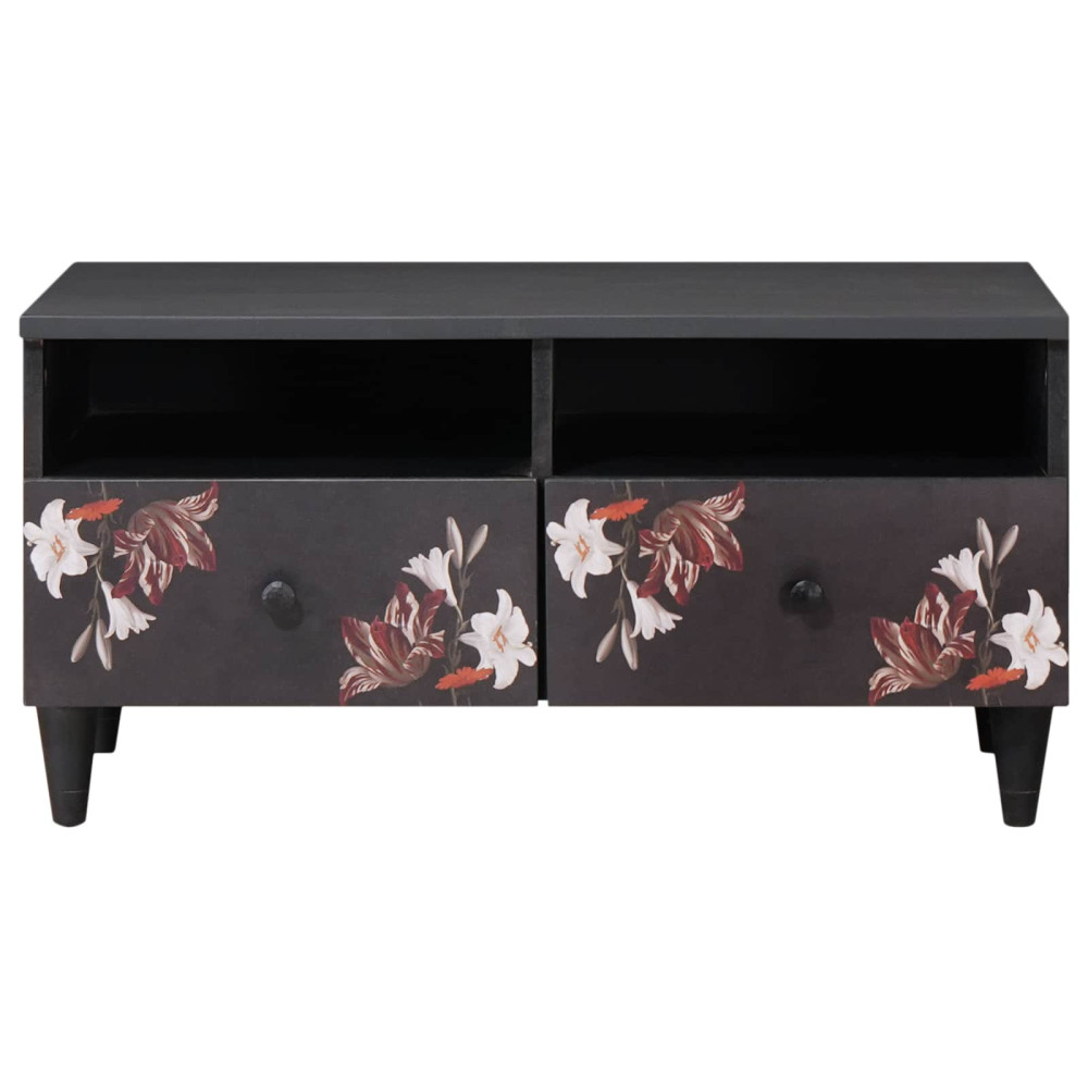 Produktbild för Kaffeebord Flerfärgsdesign 80 x 54 x 40 cm Massivt mangoträ