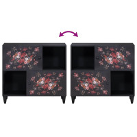 Produktbild för Förvaringsskåp med lagring Flerfärgsdesign 80 x 33,5 x 75 cm