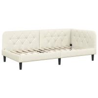 Produktbild för Hörn Sängram Kräm 90 x 190 cm Sammet