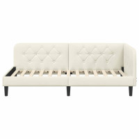 Produktbild för Hörn Sängram Kräm 90 x 190 cm Sammet