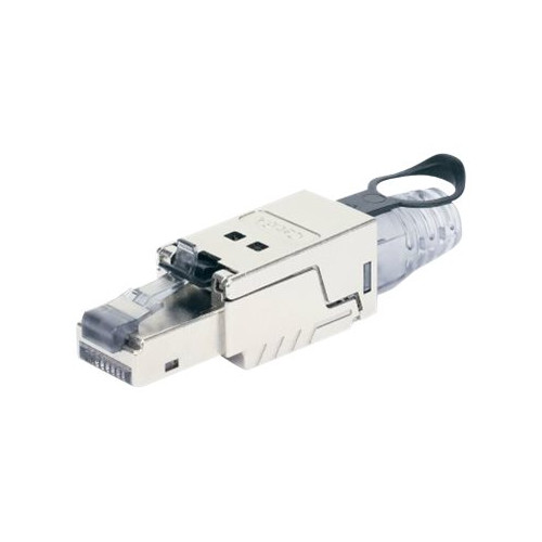 intellinet Intellinet Modular Plug Cat6a 10G Shielded Toolless RJ45 Modular Field Termination Plug with Pull-ring Release, For Easy and Quick High-quality Cable Assembly in the Field, STP, for Solid & Stranded Wire, Gold-plated Contacts, Metal Housing - nätverkskont