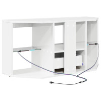 Produktbild för Hörn LED TV-skåp Högblank Vit 100 x 40 x 50 cm Konstruerat trä