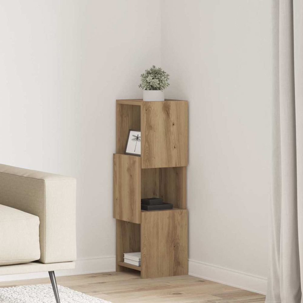 Produktbild för Hörnskåp Artisan Ek 25,5x25x80cm Konstruerat trä