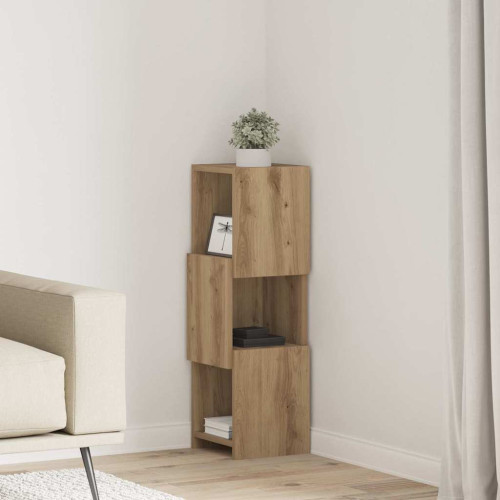 vidaXL Hörnskåp Artisan Ek 25,5x25x80cm Konstruerat trä