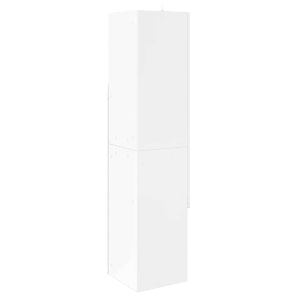 Produktbild för Hörnskåp Högblanka vita 32x32x140cm Konstruerat trä