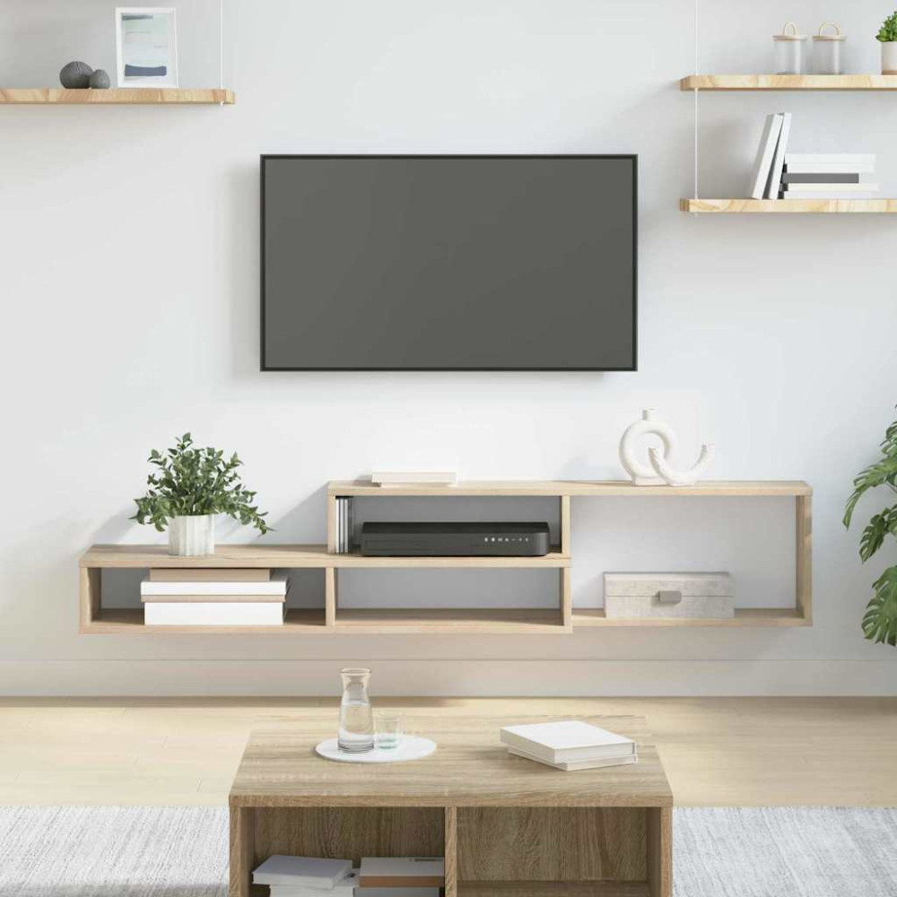 Produktbild för VäggTV-stativ 150x25x28,5cm Konstruerat trä