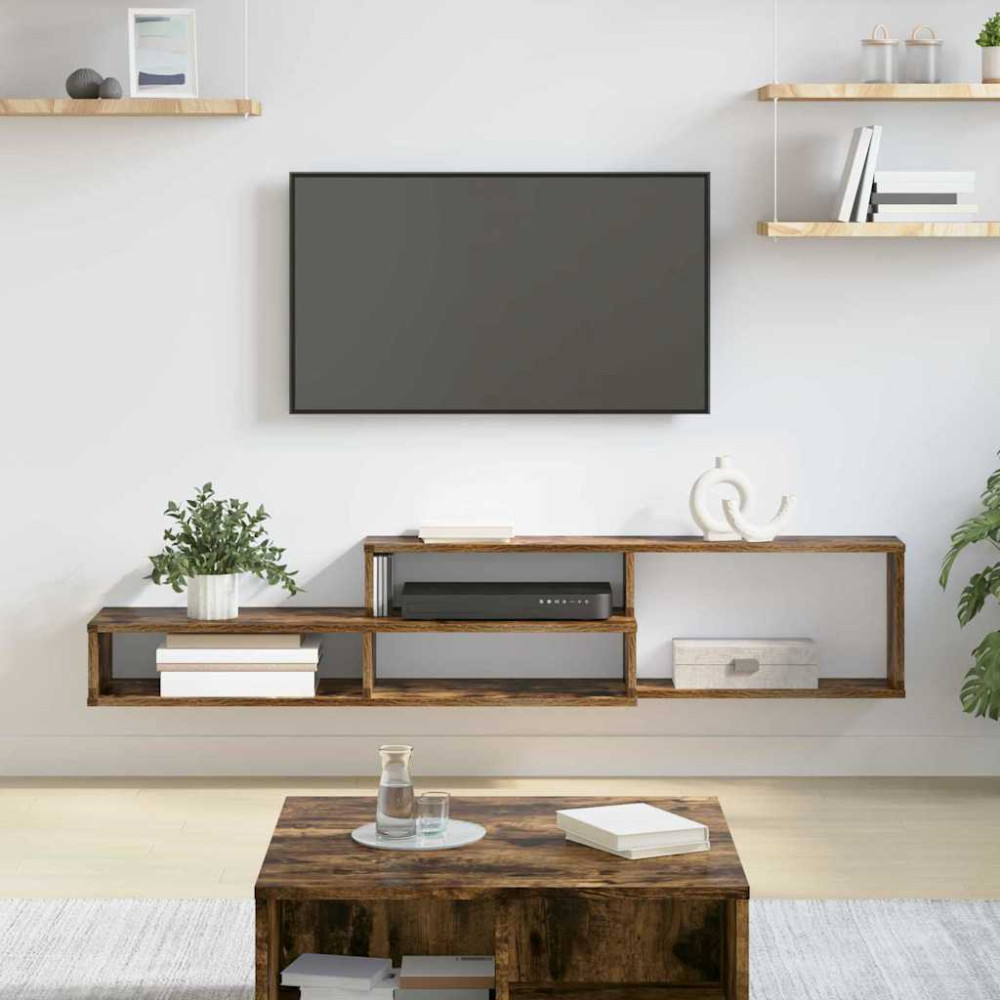 Produktbild för VäggTV-stativ 150x25x28,5cm Konstruerat trä