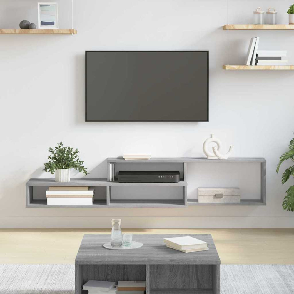 Produktbild för VäggTV-stativ 150x25x28,5cm Konstruerat trä