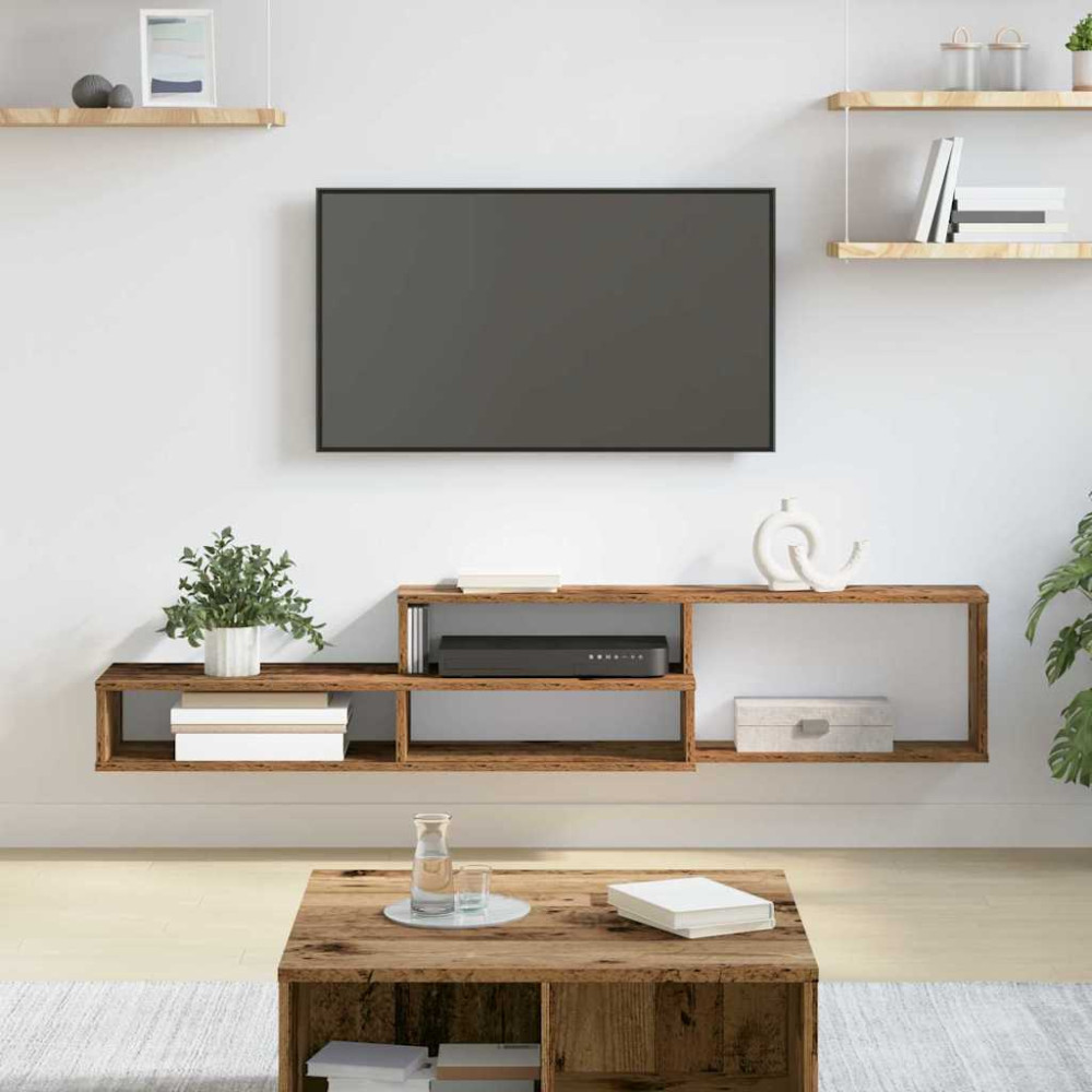 Produktbild för VäggTV-stativ 150x25x28,5cm Konstruerat trä