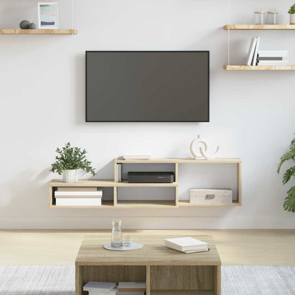 Produktbild för VäggTV-stativ 120x25x28,5cm Konstruerat trä