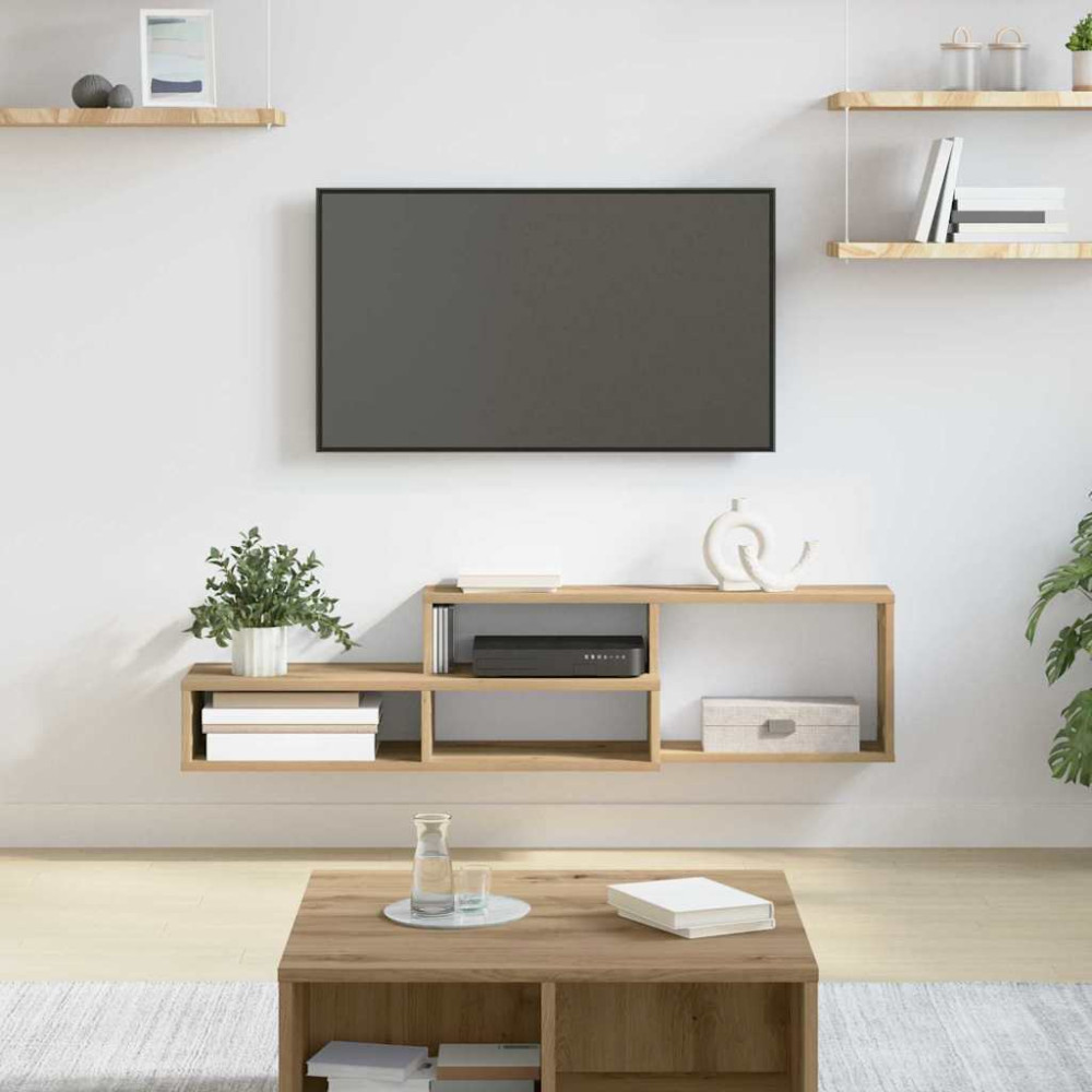 Produktbild för VäggTV-stativ 120x25x28,5cm Konstruerat trä