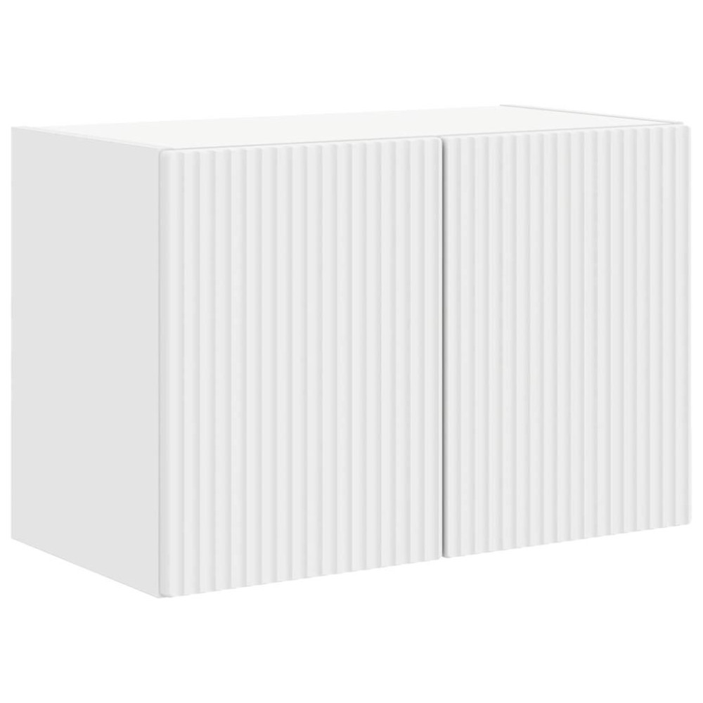 Produktbild för TV Vägghylla Väggmonterad Vit 59,5 x 31 x 40 cm Konstruerat trä