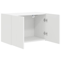 Produktbild för TV Vägghylla Väggmonterad Vit 59,5 x 31 x 40 cm Konstruerat trä