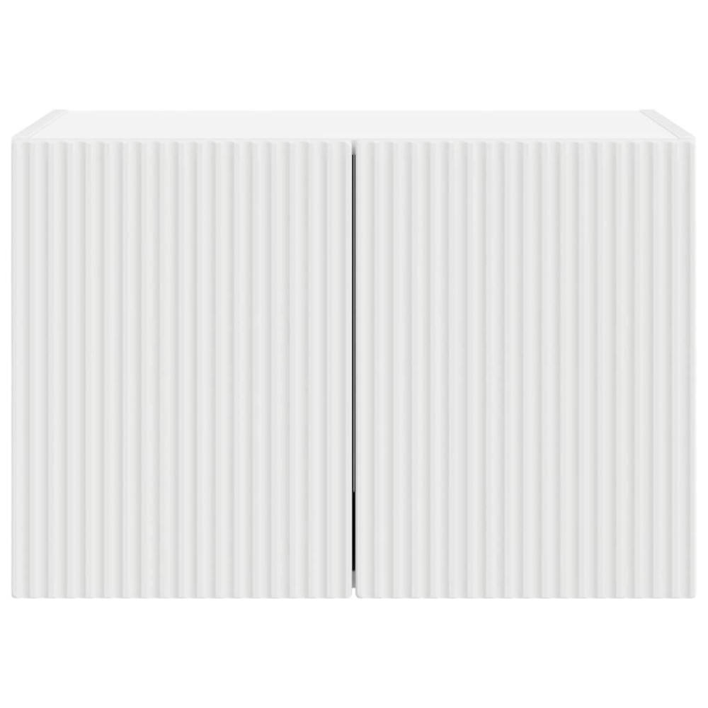 Produktbild för TV Vägghylla Väggmonterad Vit 59,5 x 31 x 40 cm Konstruerat trä