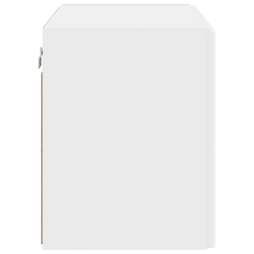 Produktbild för TV Vägghylla Väggmonterad Vit 59,5 x 31 x 40 cm Konstruerat trä