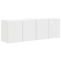 Produktbild för TV Vägghylla 2 pcs Vit 59,5 x 31 x 40 cm Konstruerat trä