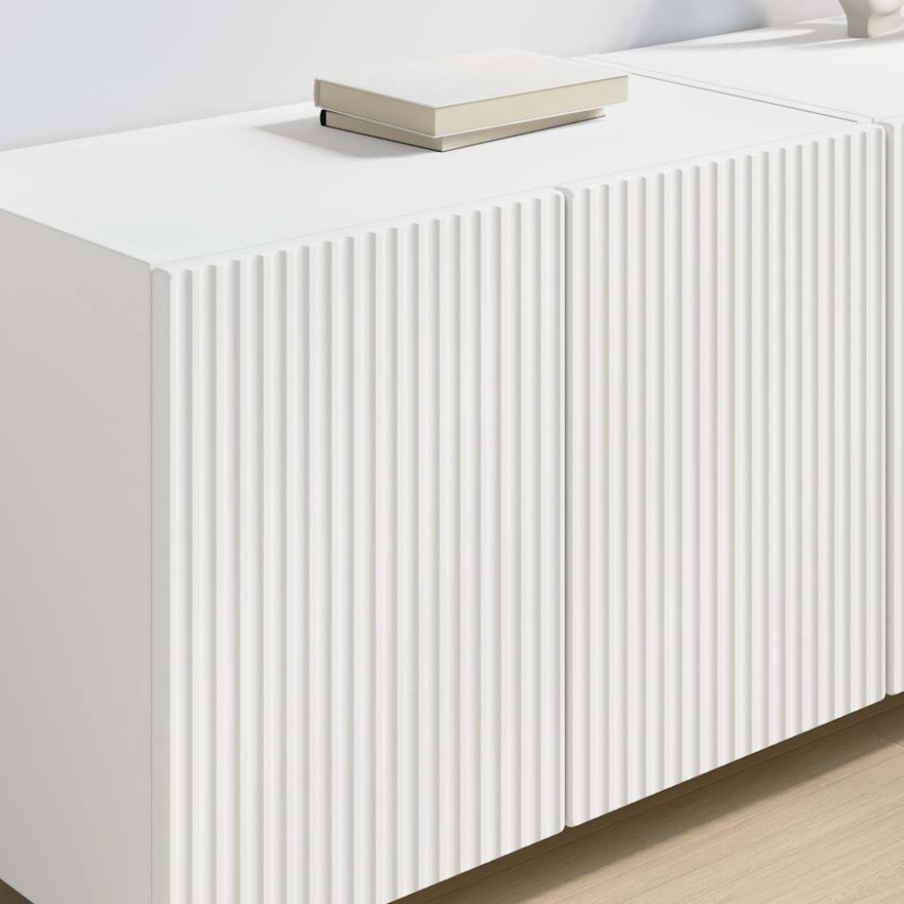 Produktbild för TV Vägghylla 2 pcs Vit 59,5 x 31 x 40 cm Konstruerat trä