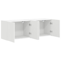 Produktbild för TV Vägghylla 2 pcs Vit 59,5 x 31 x 40 cm Konstruerat trä