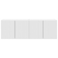 Produktbild för TV Vägghylla 2 pcs Vit 59,5 x 31 x 40 cm Konstruerat trä