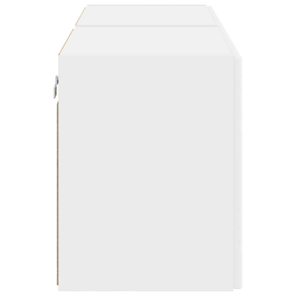 Produktbild för TV Vägghylla 2 pcs Vit 59,5 x 31 x 40 cm Konstruerat trä