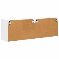 Produktbild för TV Vägghylla 2 pcs Vit 59,5 x 31 x 40 cm Konstruerat trä