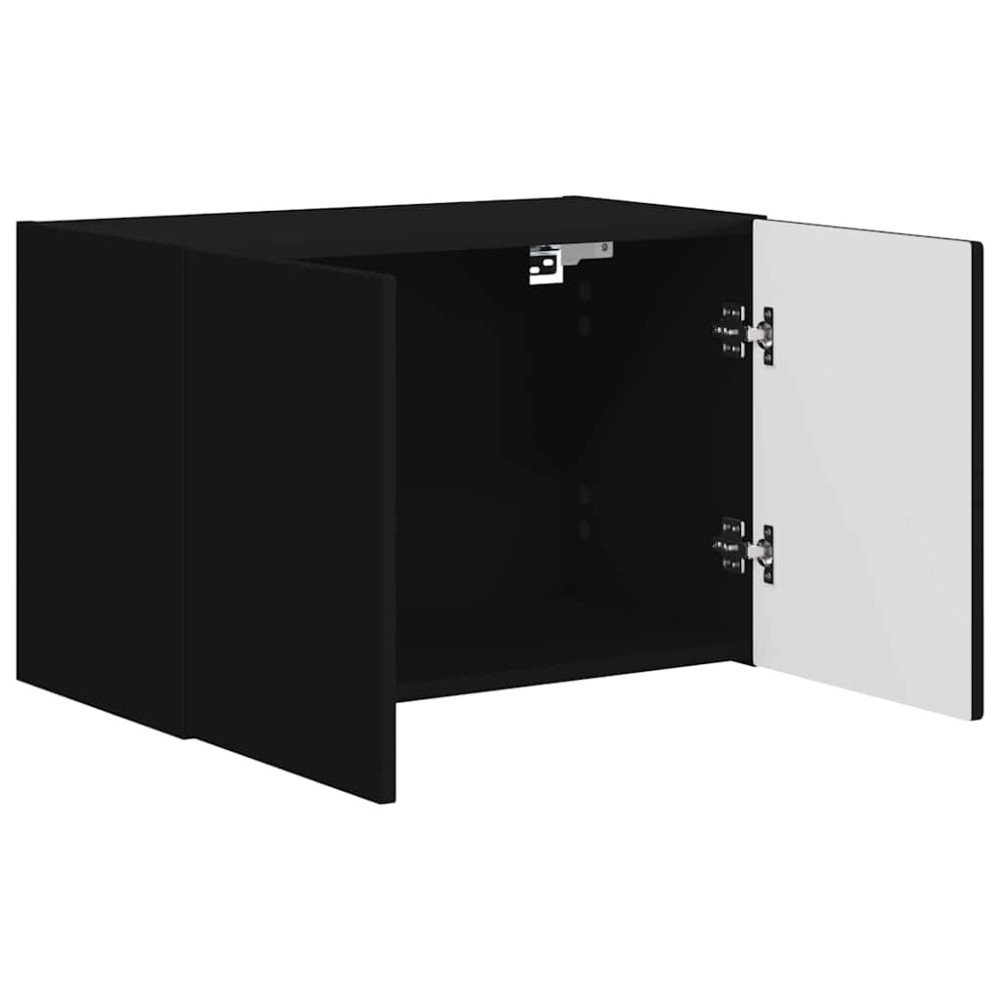 Produktbild för TV Vägghylla Svart 59,5 x 31 x 40 cm Konstruerat trä