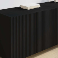 Produktbild för TV Vägghylla 2 pcs Svart 59,5 x 31 x 40 cm Konstruerat trä