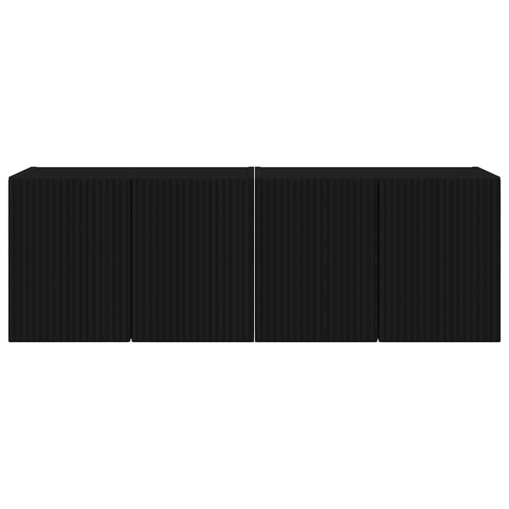 Produktbild för TV Vägghylla 2 pcs Svart 59,5 x 31 x 40 cm Konstruerat trä
