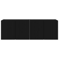 Produktbild för TV Vägghylla 2 pcs Svart 59,5 x 31 x 40 cm Konstruerat trä