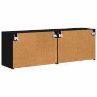 Produktbild för TV Vägghylla 2 pcs Svart 59,5 x 31 x 40 cm Konstruerat trä